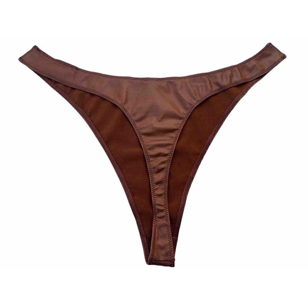 SKIMS Kim K Women's Wet Jersey Dipped Thong 2X Copper PN-HWB-0565 NWT